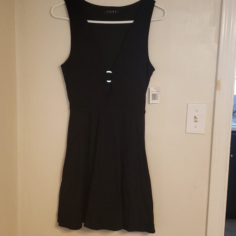 NWT Fore Black Sleeveless Mini Dress